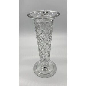 Towle  Lead 24% Crystal Glass Heavy Vase Candle Holder Czech Republic